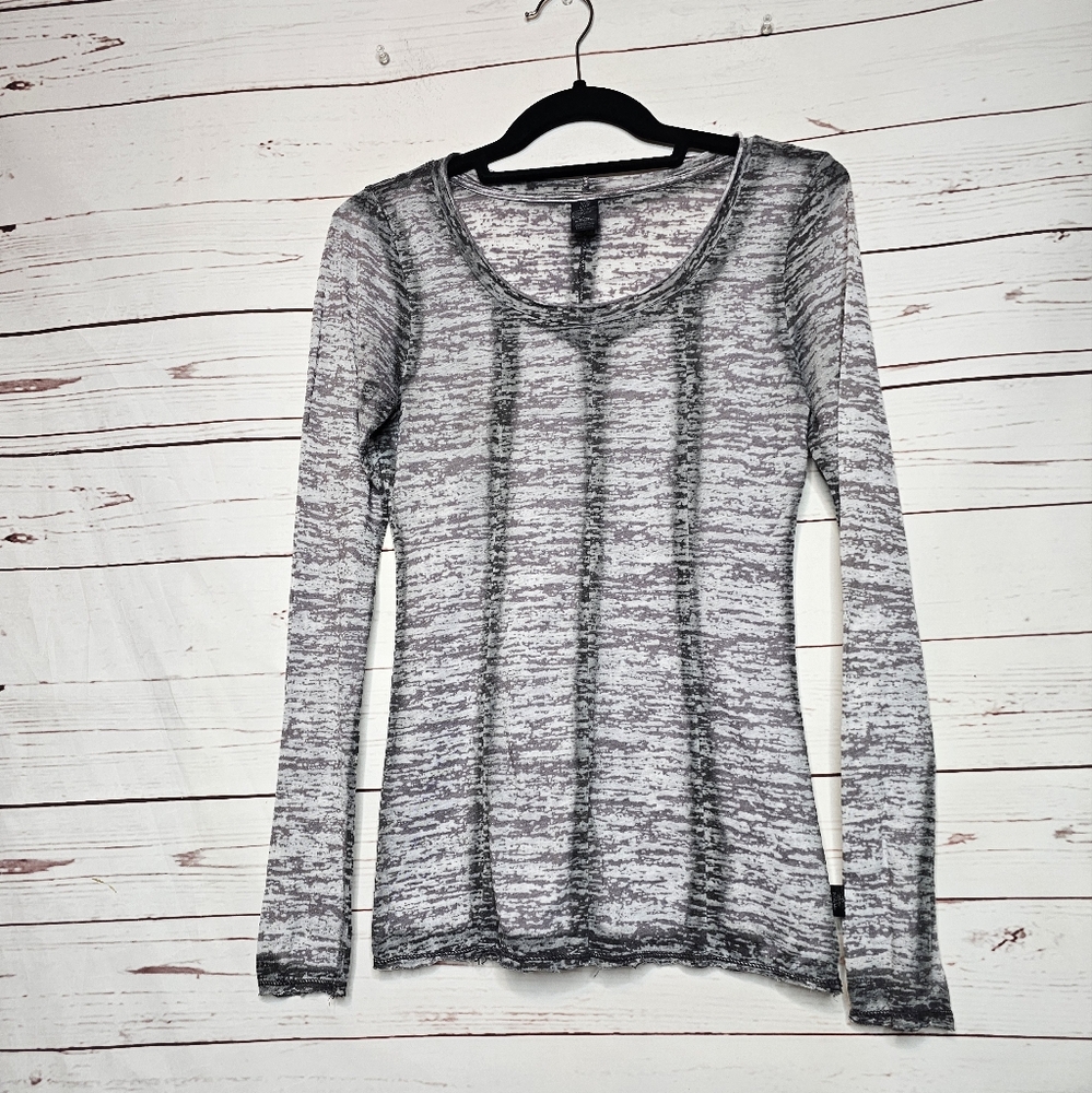 PrAna Gray Burnout Long Sleeve Tee - Picture 5 of 9